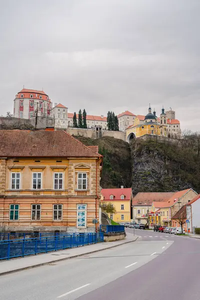 Vranov Czech Republic March 2023 Historical Castle Cloudy Weather Hdr — Stock Photo, Image