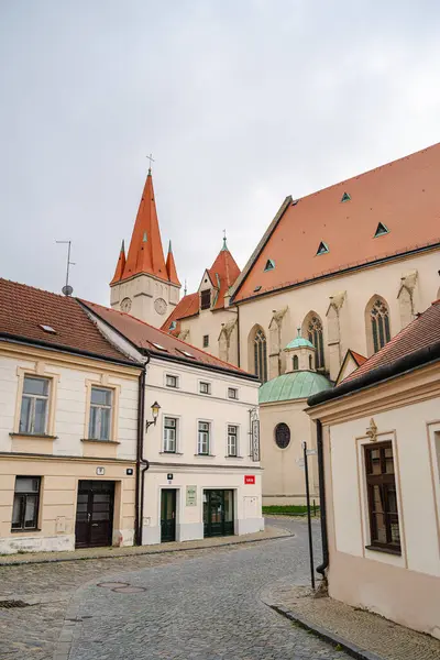 Znojmo Çek Cumhuriyeti Mart 12023 Bulutlu Havada Tarihi Şehir Merkezi — Stok fotoğraf