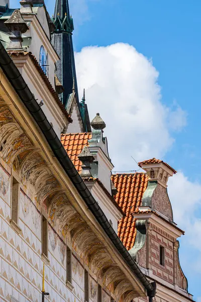 チェスキー クルムロフ チェコ共和国 3月1 2023 晴れた天気の歴史的な都市センター Hdrイメージ — ストック写真