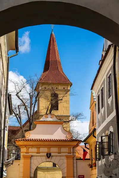 Cesky Krumlov Çek Cumhuriyeti Mart 12023 Güneşli Havada Tarihi Kent — Stok fotoğraf
