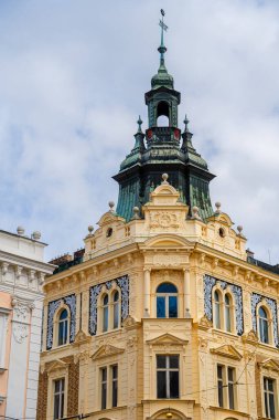 Plzen, Çek Cumhuriyeti - Mart 12023: İlkbaharda tarihi kent simgeleri, HDR Resmi