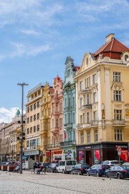 Plzen, Çek Cumhuriyeti - Mart 12023: İlkbaharda tarihi kent simgeleri, HDR Resmi