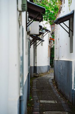 Suzhou, Çin - Aralık 12023: Bulutlu havada tarihi şehir merkezi, HDR Görüntü