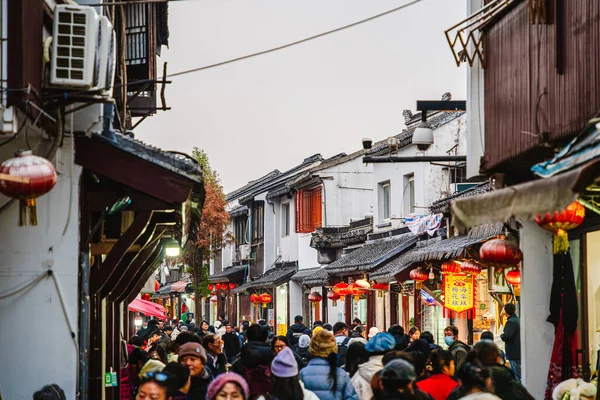 Suzhou China Dezembro 2023 Centro Histórico Cidade Tempo Nublado Hdr — Fotografia de Stock
