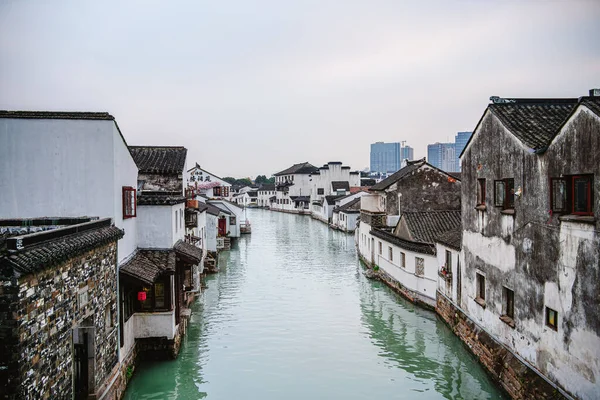 stock image Suzhou, China - December 1 2023 : Historical city center in cloudy weather, HDR Image