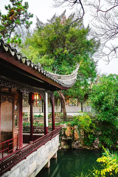 Suzhou China Diciembre 2023 Jardín Retiro Pareja Clima Nublado Hdr — Foto de Stock