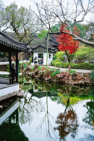 Suzhou China Diciembre 2023 Humble Administrator Garden Tiempo Nublado Hdr — Foto de Stock
