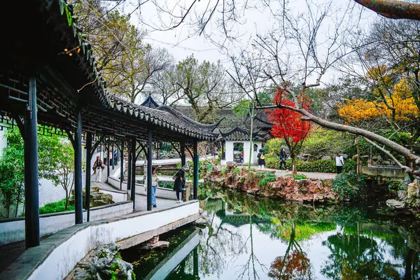 Suzhou China Dezembro 2023 Humble Administrator Garden Cloudy Weather Hdr — Fotografia de Stock