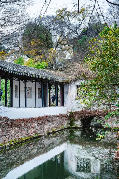 Suzhou China December 2023 Humble Administrator Garden Bij Bewolkt Weer — Stockfoto