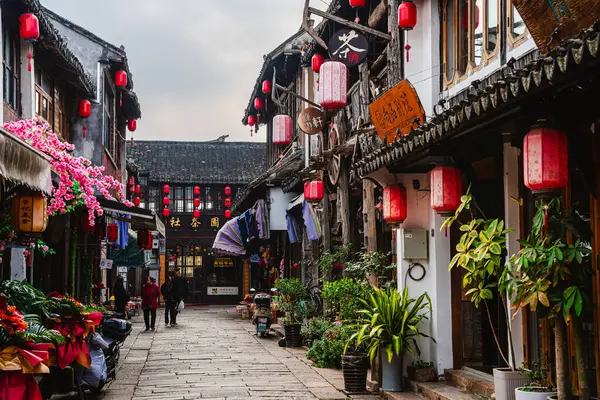Tongli China December 2023 Historical City Center Cloudy Weather Hdr — Stock Photo, Image