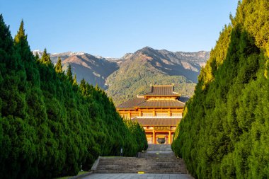 Dali, Çin - 1 Aralık 2023: Dali, HDR Image 'daki Üç Pagodas Tapınağı