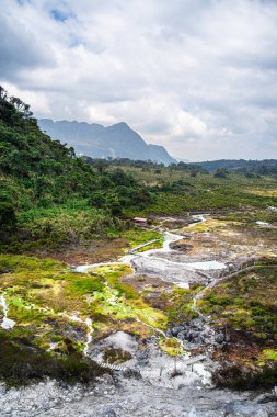 Scenic view of Purace National Park in Cauca, Colombia clipart