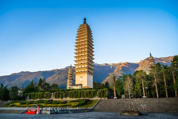 Dali Çin Aralık 2023 Dali Hdr Image Daki Pagodas Tapınağı — Stok fotoğraf