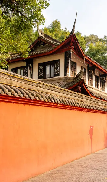 Chengdu China Diciembre 2023 Templo Wenshu Con Clima Soleado Hdr — Foto de Stock