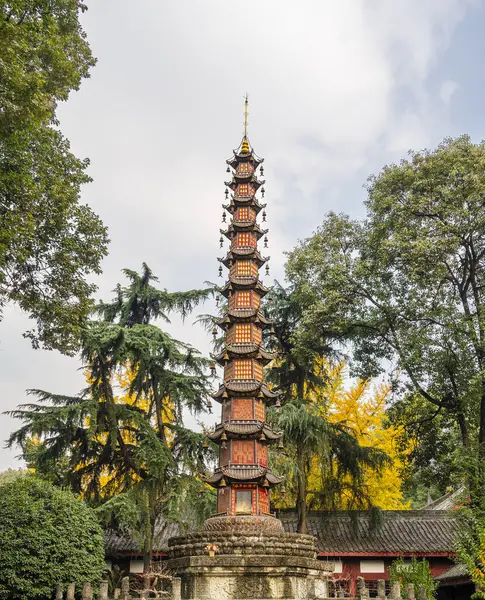 Chengdu China Dezember 2023 Wenshu Tempel Bei Sonnigem Wetter Hdr — Stockfoto