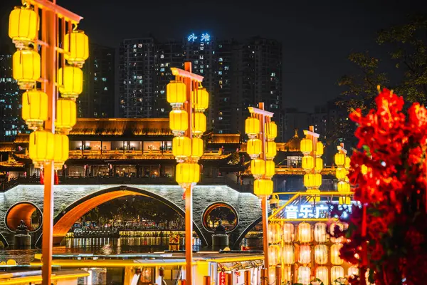 2023년 12월 청두시의 아름다운 랜드마크 스톡 이미지