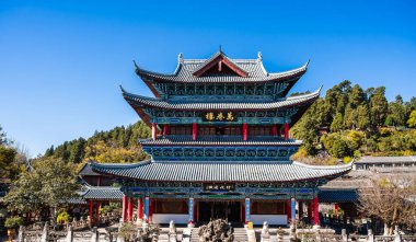Lijiang, Yunnan, Çin - Aralık 12023: Güneşli havada eski bir kasaba, HDR Görüntü
