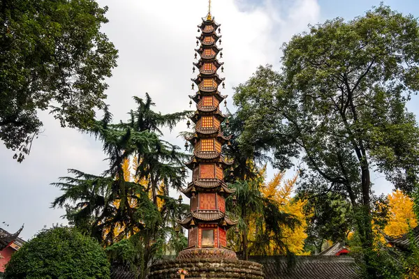 Chengdu China Desember 2023 Kuil Wenshu Dalam Cuaca Cerah Gambar — Stok Foto