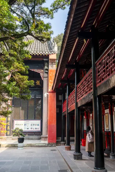 Chengdu China Dezembro 2023 Templo Wenshu Clima Ensolarado Hdr Image — Fotografia de Stock