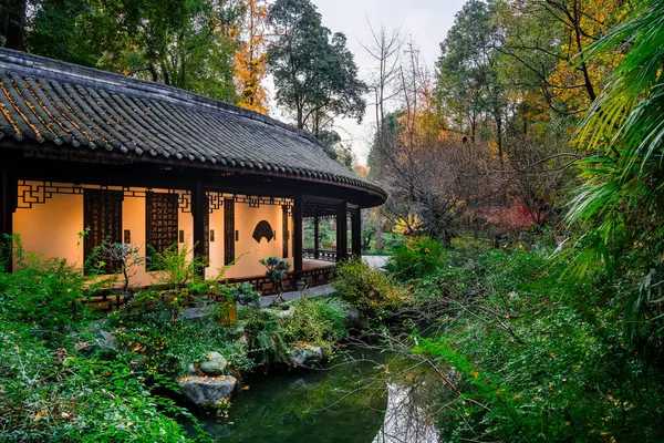 Chengdu Cina Dicembre 2023 Thatched Cottage Park Hdr Image — Foto Stock