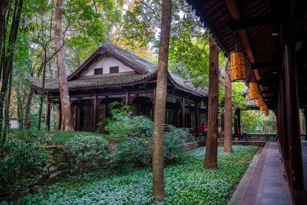Chengdu China Dezembro 2023 Thatched Cottage Park Hdr Image — Fotografia de Stock