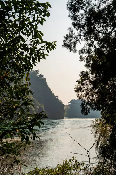 stock image Dujiangyan, Sichuan, China - December 1, 2023: Scenic Area in sunny weather, HDR Image