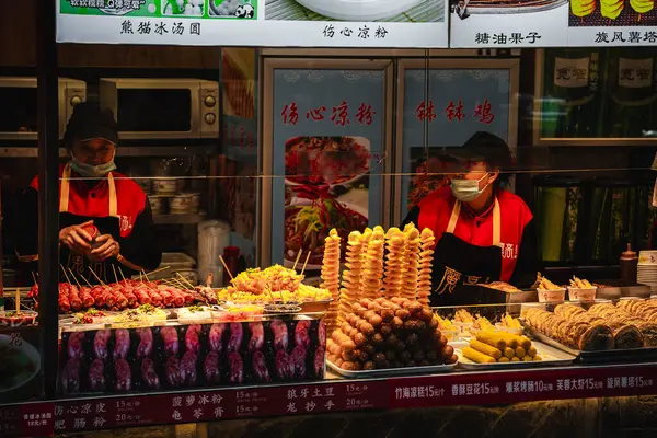 Chengdu China Dezembro 2023 Kuanzhai Alley Anoitecer Hdr Image — Fotografia de Stock