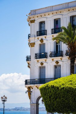 Cezayir, Cezayir - 8 Mayıs 2023: Güneşli havalarda tarihi şehir merkezi