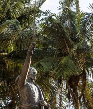 Salento, Kolombiya - 3 Şubat 2024: Bulutlu havada tarihi şehir merkezi, HDR Görüntü