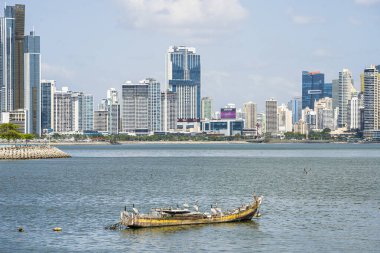 Panama Şehri, Panama - 4 Şubat 2024: Güneşli havada tarihi şehir merkezi, HDR Görüntü