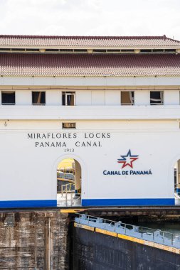 Panama City, Panama - February 4, 2024: Miraflores Locks at the Panama Canal, HDR Image clipart