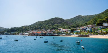 Taboga, Panama - 5 Şubat 2024: Sunny Weather 'daki Picturesque Adası, HDR Görüntü
