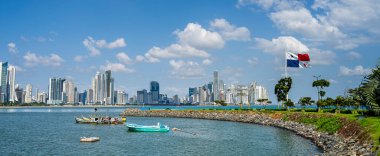 Panama Şehri, Panama - 4 Şubat 2024: Güneşli havada tarihi şehir merkezi, HDR Görüntü