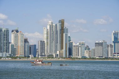 Panama Şehri, Panama - 4 Şubat 2024: Güneşli havada tarihi şehir merkezi, HDR Görüntü