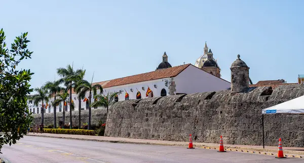 stock image Cartagena, Colombia - February 4, 2024 : Historical city center in sunny weather, HDR Image