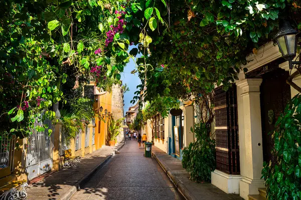 Stock image Cartagena, Colombia - February 4, 2024 : Historical city center in sunny weather, HDR Image