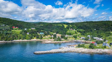 Port au Persil, Quebec, Canada - June 23 2024 : Picturesque village in summertime, HDR Image clipart