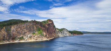 Perc, manzaralı sahil köyü Gaspe Yarımadası, Quebec, Kanada