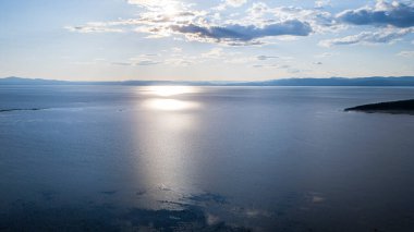 Kamouraska, Canada - July 3 2024 : Riverside village at twilight, HDR Image clipart