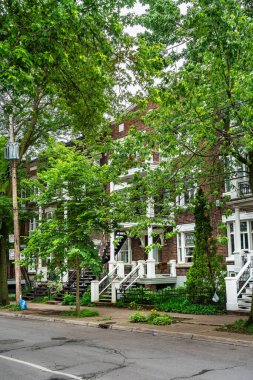 Montreal, Quebec, Kanada - 2 Temmuz 2024: Yazın Mont Kraliyet Bölgesi