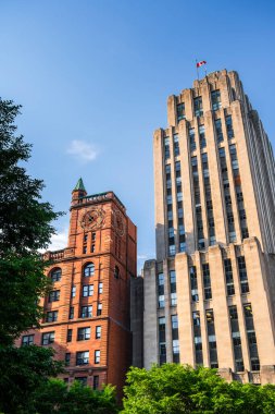 Montreal, Quebec, Kanada - 3 Temmuz 2024: Yazın Şehir Simgeleri