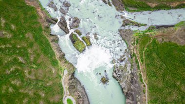 Godafoss Şelalesi, Orta İzlanda, HDR Görüntü