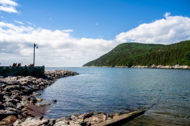 Port au Persil, Quebec, Kanada - 23 Haziran 2024: Yazın Picturesque Village, HDR Image