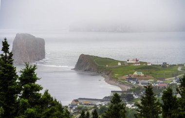 Perc, picturesque seaside village on Gaspe Peninsula, Quebec, Canada clipart