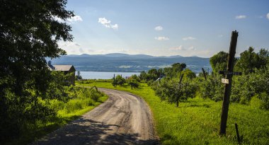 Ile d'Orleans, Quebec, Canada - June 23, 2024: Picturesque rural place in summertime, HDR Image clipart