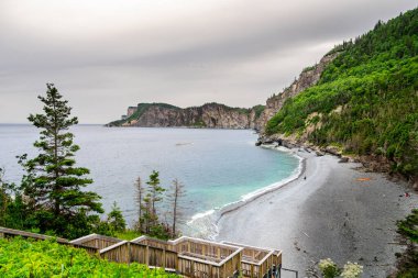 Quebec, Kanada 'daki Forillon Ulusal Parkı Manzarası