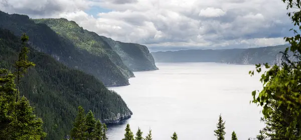 Saguenay Fjord 'un Quebec, Kanada' daki güzel manzaraları