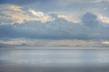 Quebec, Kanada 'daki Chaleur Körfezi' nin hava aracı görüntüsü
