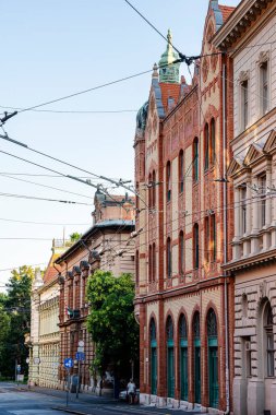 Szeged, Macaristan - 3 Temmuz 2024: Sunny Weather 'daki Tarihi Şehir Merkezi, HDR Görüntü