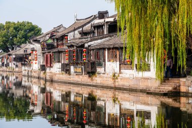 Xitang, China - December 12, 2023: View of The Historical Village in winter, Hdr Image clipart